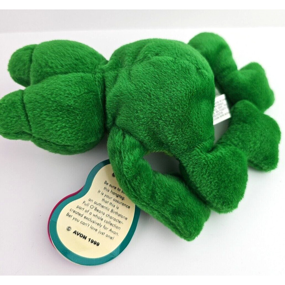 Avon Tad The Frog March 1999 Vintage Full O' Bean Bag 8 in Plush Stuffed Animal - Picture 4 of 9